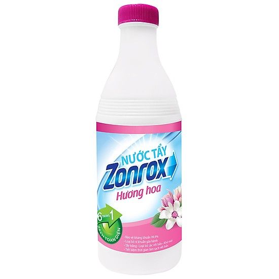 Nước tẩy quần áo Zonrox hoa cỏ 1000ml