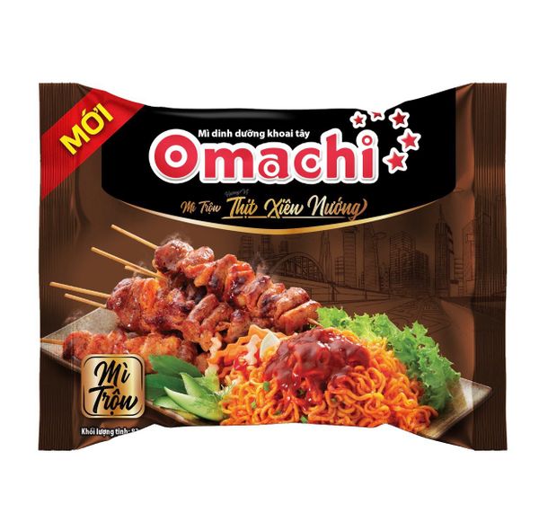 Mì dinh dưỡng khoai tây Omachi trộn thịt xiên nướng 30 gói