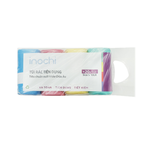 Lô 4 túi rác tiện dụng màu Inochi 10L