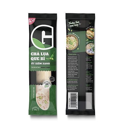 Chả lụa bì ớt xiêm xanh que 50g
