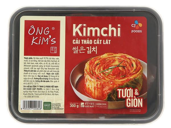 Kimchi cải thảo cắt lát Ông Kims 300g