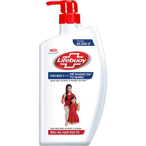 Lifebuoy Sữa tắm Bảo Vệ Vượt Trội 10 850g