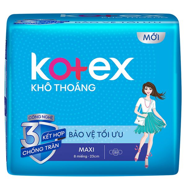 Băng vệ sinh Kotex Style Lưới Siêu Thấm Maxi Cánh 8 miếng
