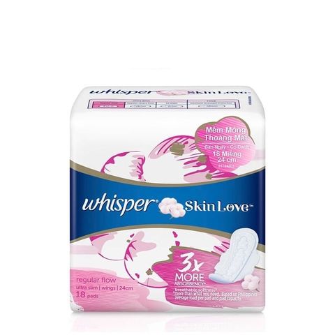 Băng vệ sinh Whisper Mềm mỏng  24CM ngày 18 miếng