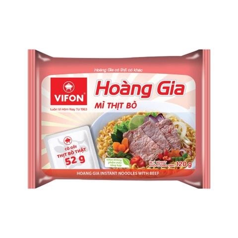 Hoàng gia mì thịt bò 120gr