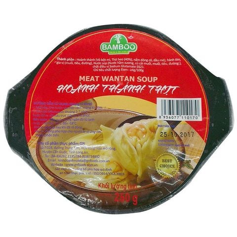 Hoành thánh Bamboo thịt soup 250g
