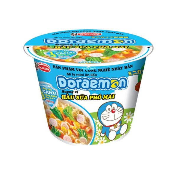 Mì Mini Doremon Hàu Sữa Phô Mai Ly 48G