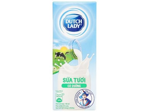 Sữa Tươi Tiệt Trùng Có Đường Cô Gái Hà Lan Hộp 180ml