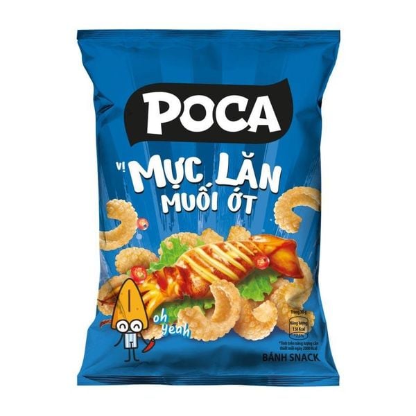 Bánh snack Poca mực lăn muối ớt 60G