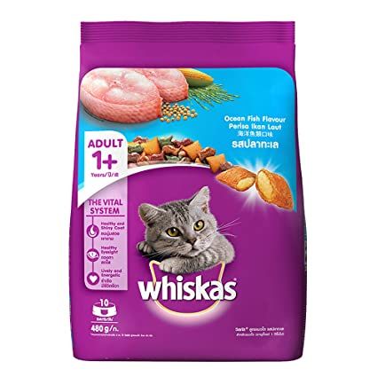 Thức ăn cho mèo Whiskas vị cá biển 480g