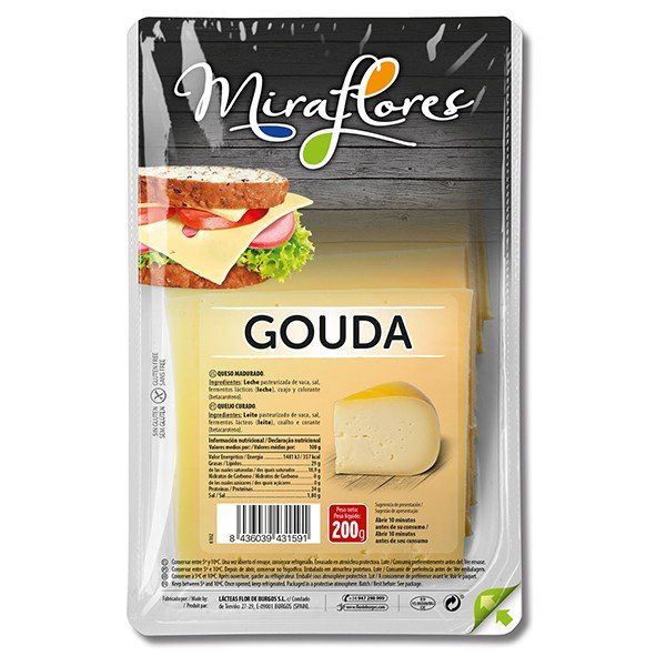 Phô mai Miraflores Gouda slice 200g