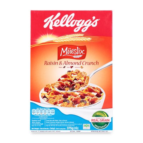 Ngũ cốc Kelloggs Mueslix Raisin -  Almond 375gr
