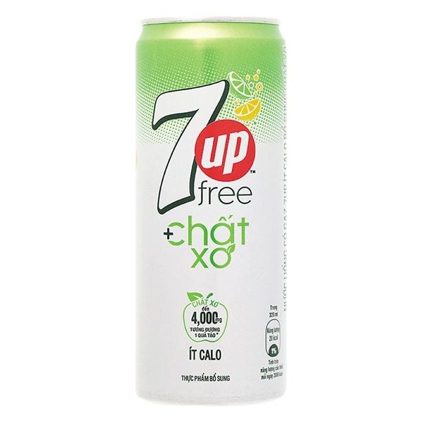 7UP ít calo bổ sung chất xơ lon cao 320ml