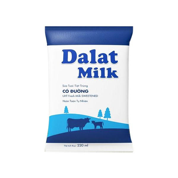 Sữa tươi tiệt trùng Có Đường Dalatmilk 220ml