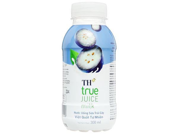 Nước Sữa Trái Cây TH True Juice Milk Vị Việt Quất Tự Nhiên Chai 300ml