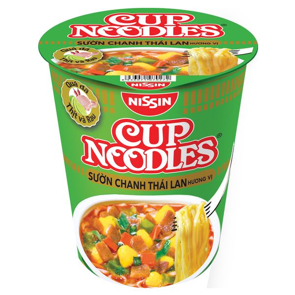 Mì ly cup Noodles vị sườn chanh Thái Lan