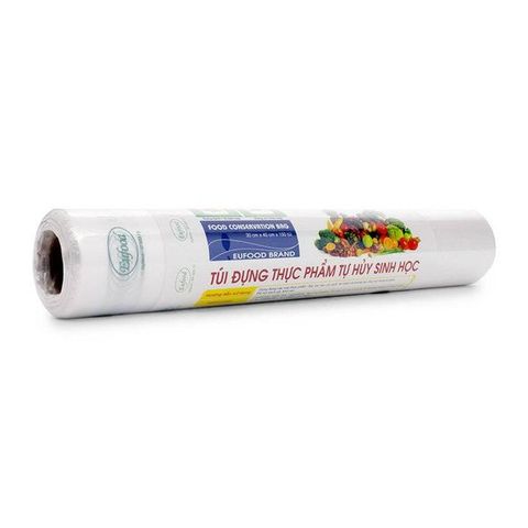Túi đựng thực phẩm tự Eufood hủy sinh học 30 cm * 150 cái