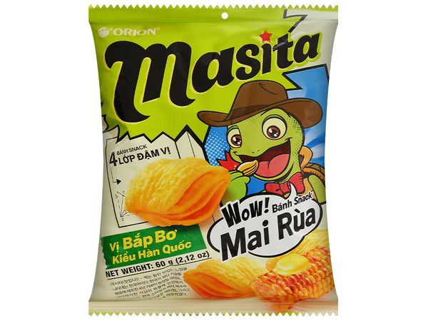 Snack Masita Vị Bắp Bơ Kiểu Hàn Quốc Gói 60G