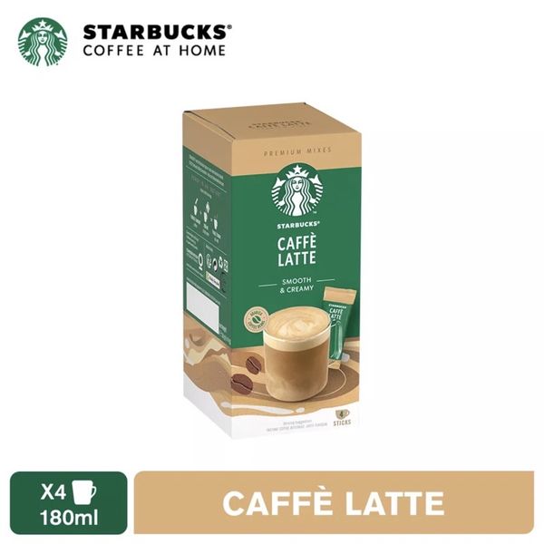 Cà Phê Starbucks Hòa Tan Latte Hộp 4 Gói x 14g