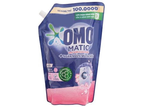 Nước Giặt Omo Matic Cửa Trước Ngăn Ngừa Mùi Ẩm Mốc 1.8KG