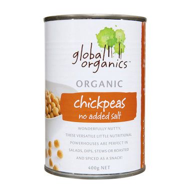 Đậu Hà Lan  hữu cơ hầm không muối Organic Chick Peas No Added Salted 400g