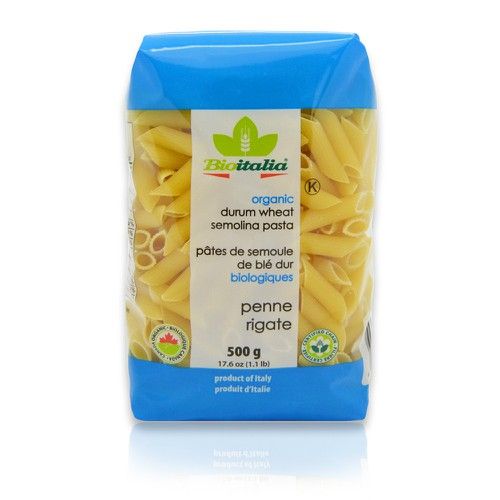 Nui ống dài hữu cơ Bioitalia ORG Penne rigate 500gr