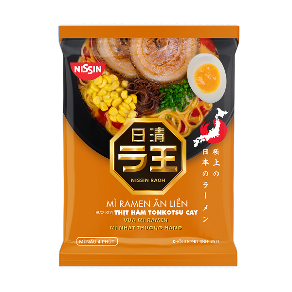 Mì Ramen Thịt Hầm Cay Tonkotsu Nissin 95G