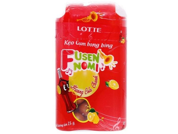 Kẹo Gum Bong Bóng Lotte Fusen Nomi Hương Cola Chanh