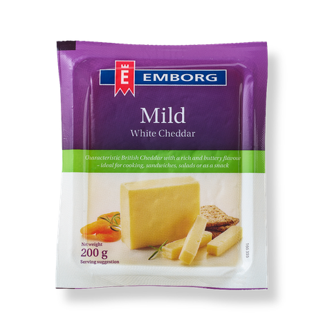 Phô Mai Emborg Cheddar Trắng 50% 200gr