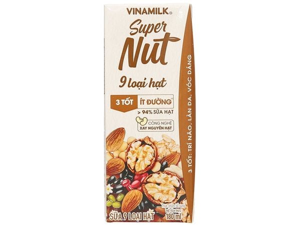 Sữa 9 Loại Hạt Vinamilk Super Nut Hộp 180ml