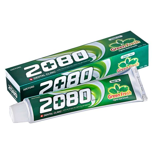 Kem Đánh Răng Trà Xanh Bạc Hà 2080 Green Fresh 120gr