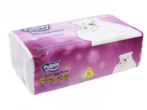 Khăn giấy rút Pulppy Polar Bear 180 tờ