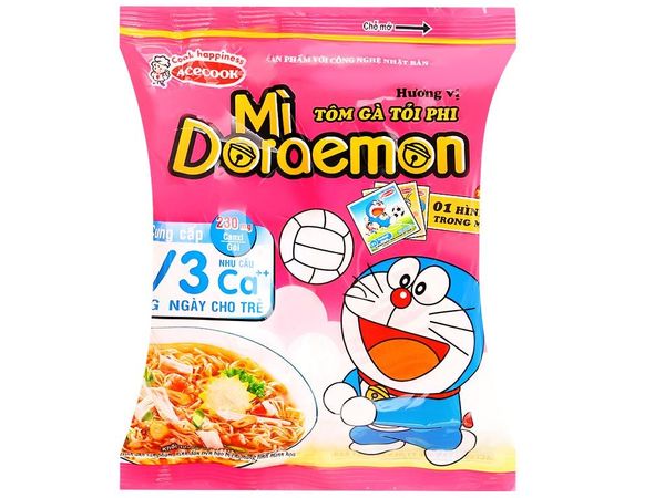 Mì Acecook Doraemon Tôm Gà Tỏi Phi Gói 63g