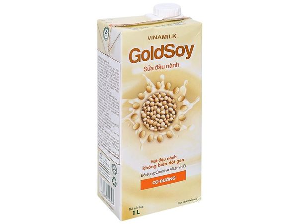 Sữa Đậu Nành Vinamilk Super Soy Gold Có Đường Hộp 1L