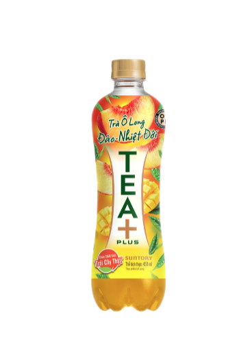 Trà Ô Long Đào Trái Cây Nhiệt Đới Tea+ Plus Chai 450ml