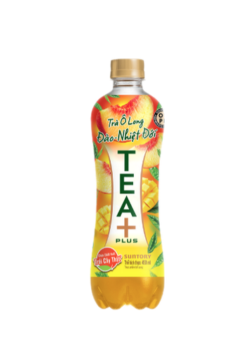 Trà Ô Long Đào Trái Cây Nhiệt Đới Tea+ Plus Chai 450ml