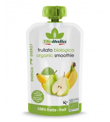 Smoothie Hỗn hợp lê và chuối hữu cơ Bioitalia ORG 120gr