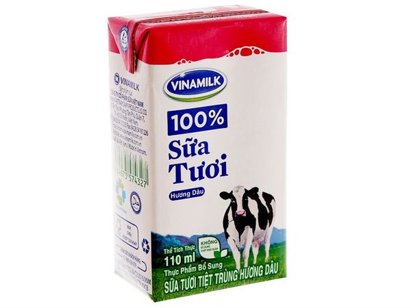 Sữa tươi tiệt trùng Vinamilk Dâu 110ml