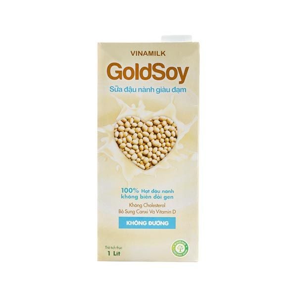 Sữa Đậu Nành Giàu Đạm Vinamilk Goldsoy Không Đường Hộp 1L
