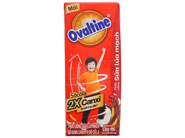 Thức Uống Sữa Lúa Mạch Ovaltine Bổ Sung Canxi Vị Socola 180ml
