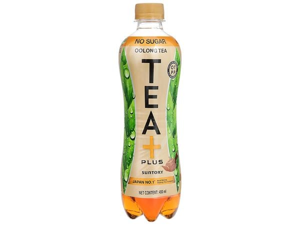 Trà Ôlong Không Đường Tea+ Chai 450ml