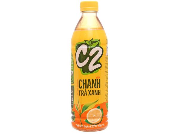 Trà Xanh Hương Chanh C2 Chai 455ML