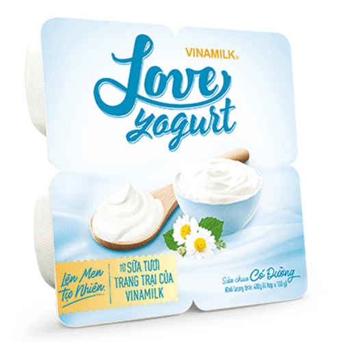 Sữa chua ăn Love Yogurt Có Đường 100g