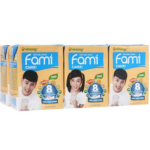 Sữa đậu nành Fami Canxi cải tiến mới 200ml