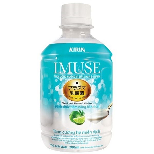 Thức uống hương vị sữa chua & chanh Kirin iMuse 280ml