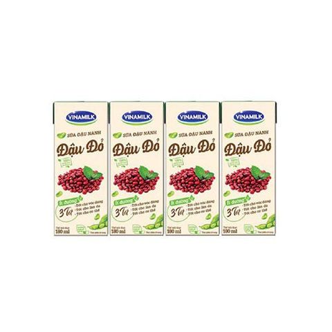 Sữa đậu nành đậu đỏ Vinamilk 180ml