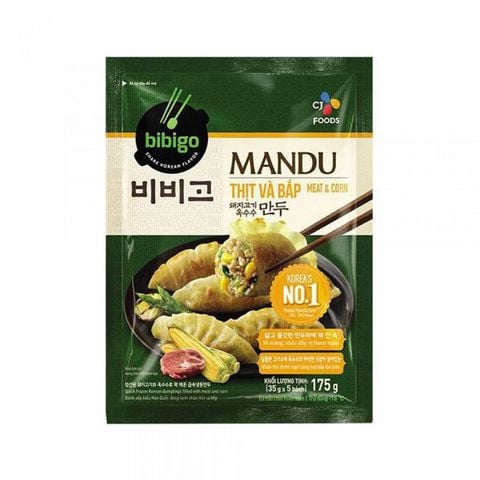 Bánh Xếp Hàn Quốc Nhân Thịt Bắp Bibigo Gói 175G