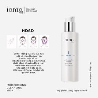 Nhũ tương tẩy trang Ioma Paris Moisturising Cleansing Milk 200ML