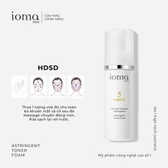 Toner tạo bọt làm sạch se khít lỗ chân lông Ioma Paris Astringent Toner Foam 150ML