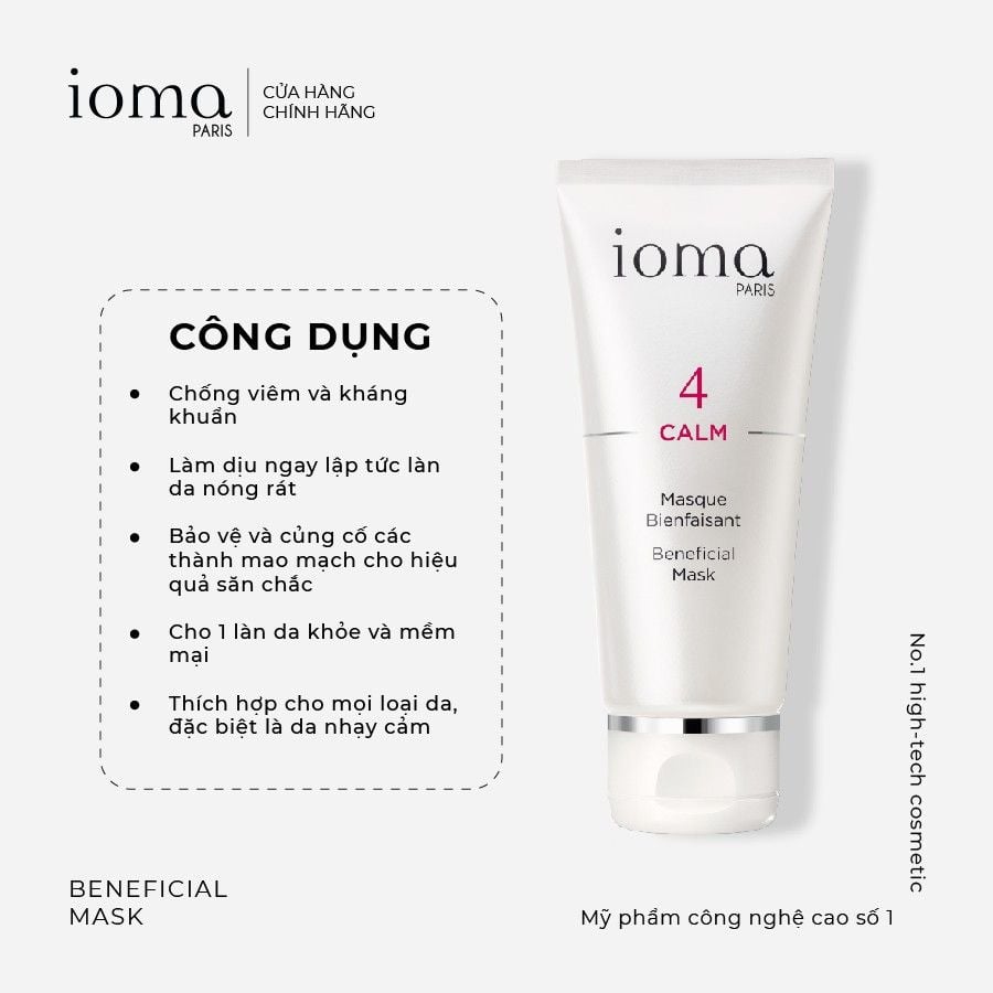 Mặt nạ dưỡng ẩm cho da nhạy cảm Ioma Paris Beneficial Mask 50ML